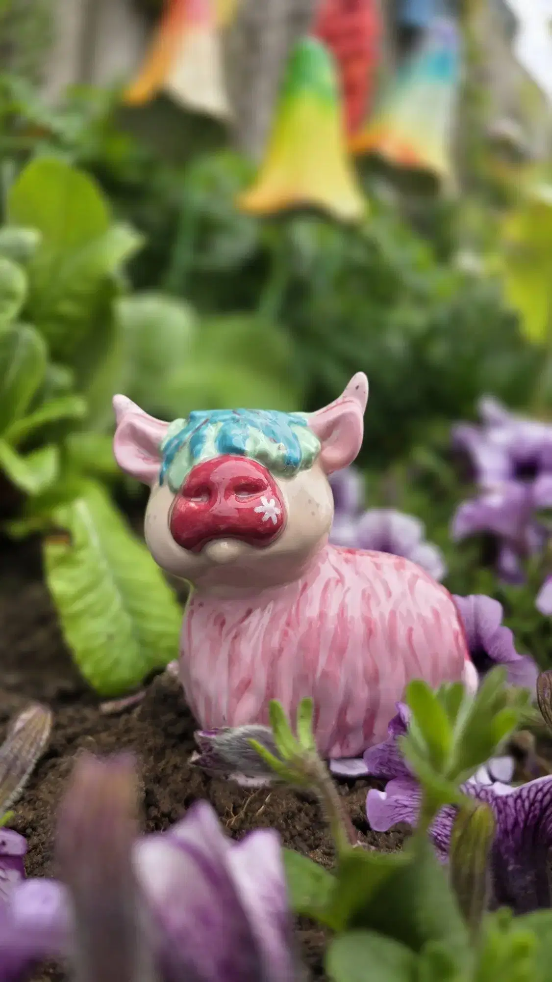 Ceramic pig figurine