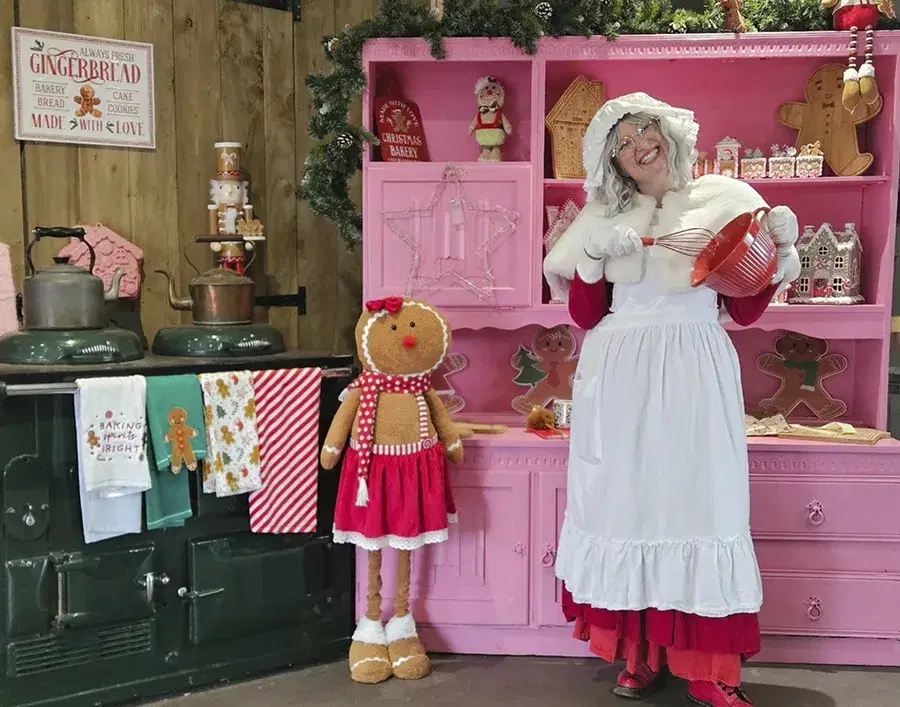 Mrs Claus Christmas Kitchen at Monk Park farm