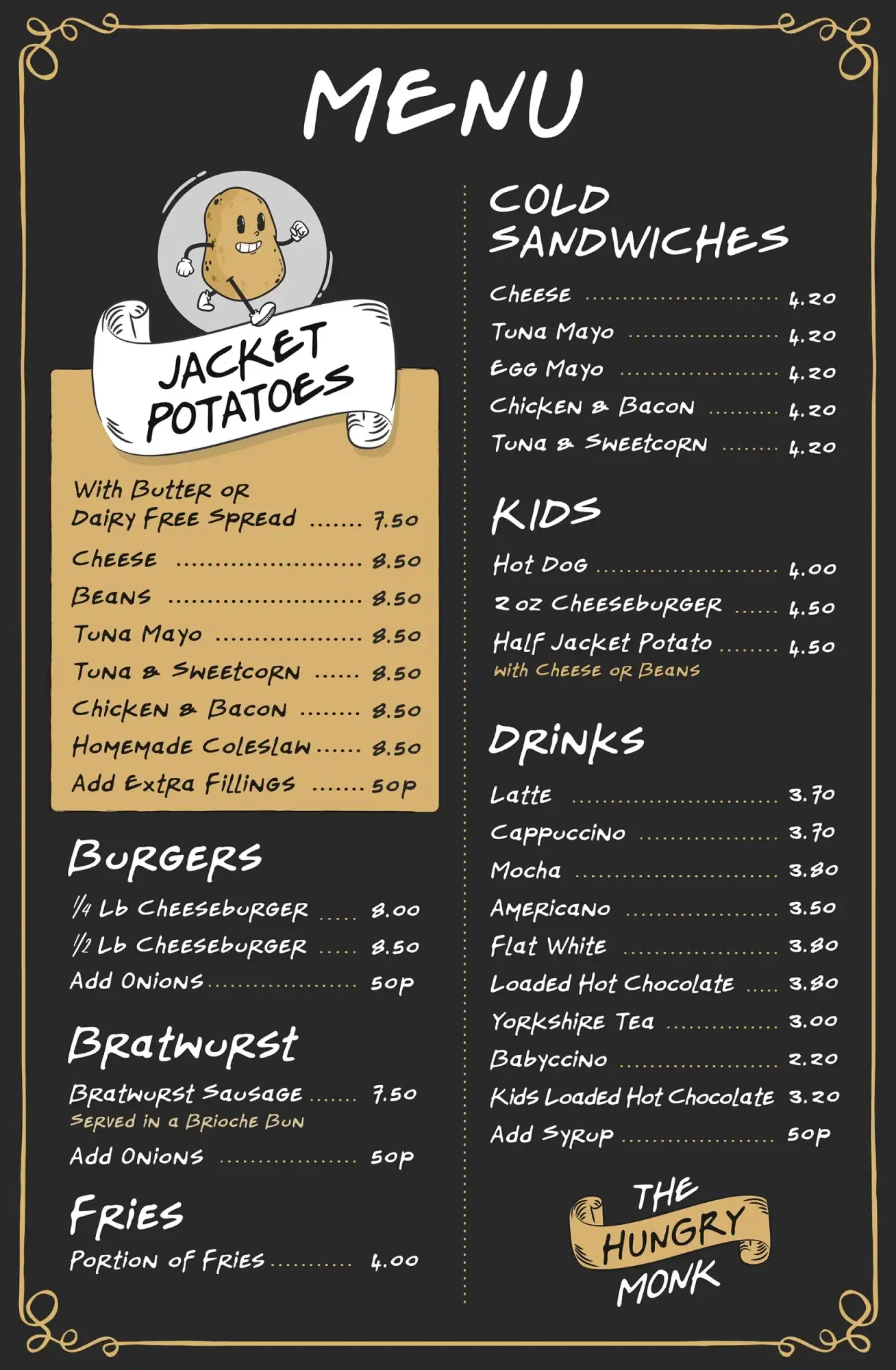 food menu March 2026